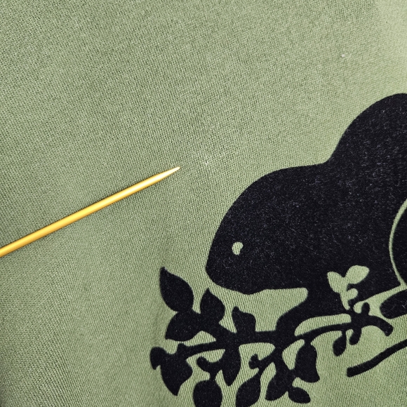 Roots Hoodie Mens Sixe XXL Green Organic Original Kanga Fleece Sweatshirt Canada - Picture 16 of 16